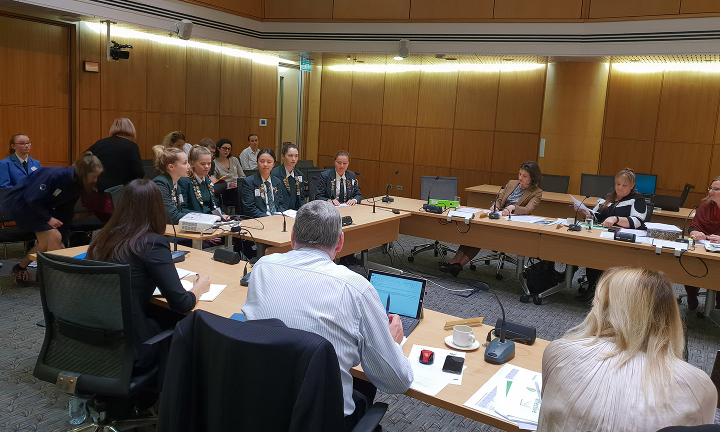 girls addressing Select Committee.jpg