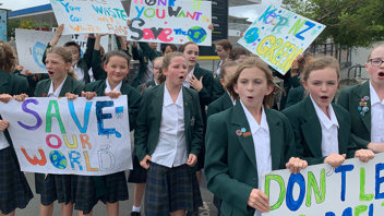 Year 7 students stage lunchtime march in Karori