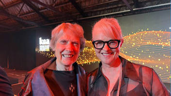 Miranda with former Prime Minister Helen Clark at the awards (supplied)